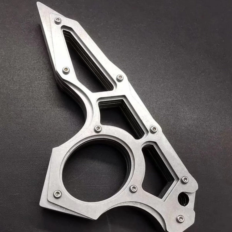 Single Hole Dragon Teeth Steel Outdoor EDC Tool