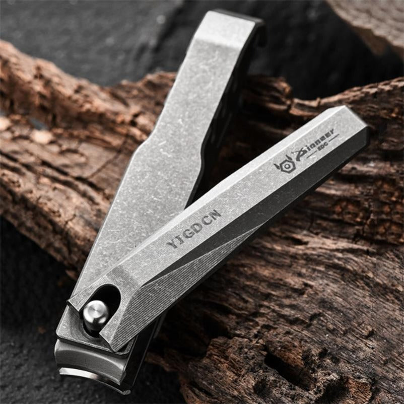 Multifunctional Titanium Alloy Nail Clippers Bottle Opening Tool