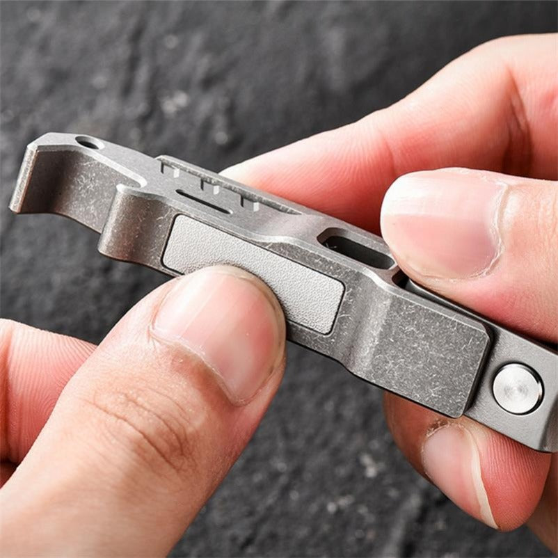 Multifunctional Titanium Alloy Nail Clippers Bottle Opening Tool