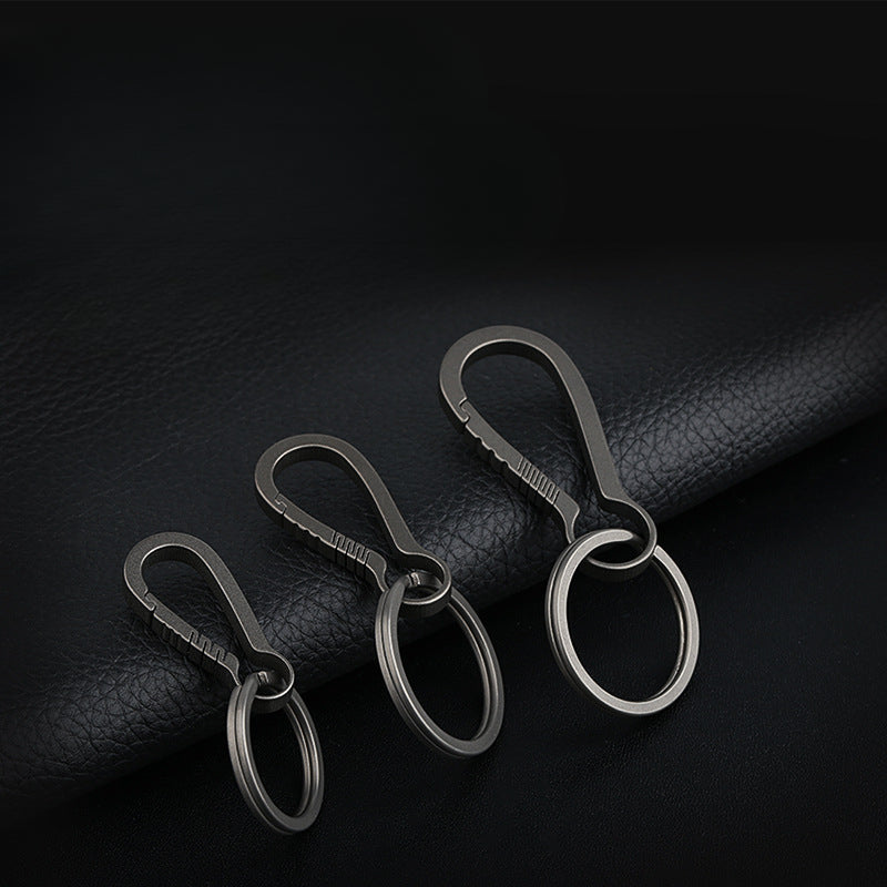 Minimalist Titanium Keychain Clip Key Ring Holder