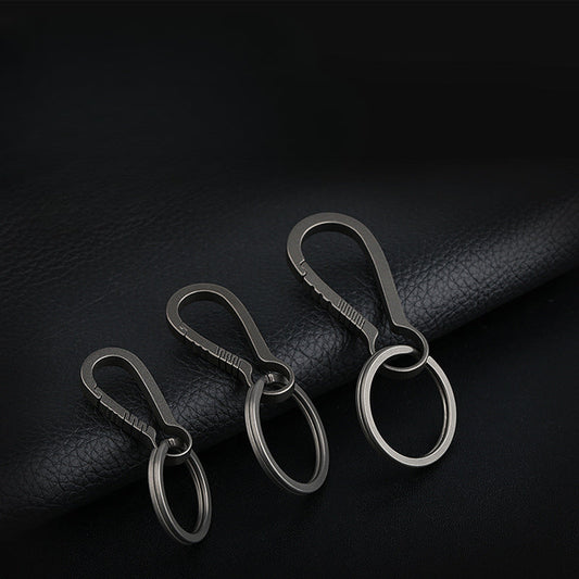 Minimalist Titanium Keychain Clip Key Ring Holder