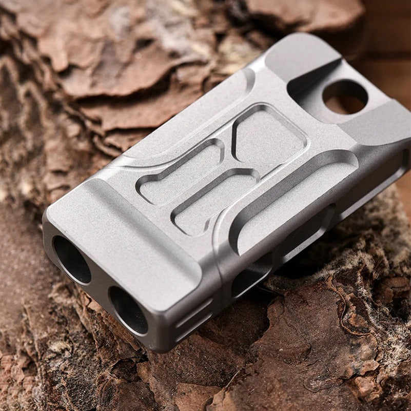 Mini High Decibel Titanium Whistle Double Barrel