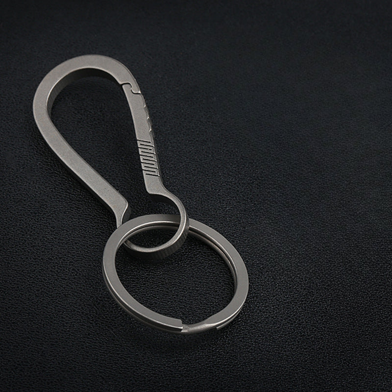 Minimalist Titanium Keychain Clip Key Ring Holder