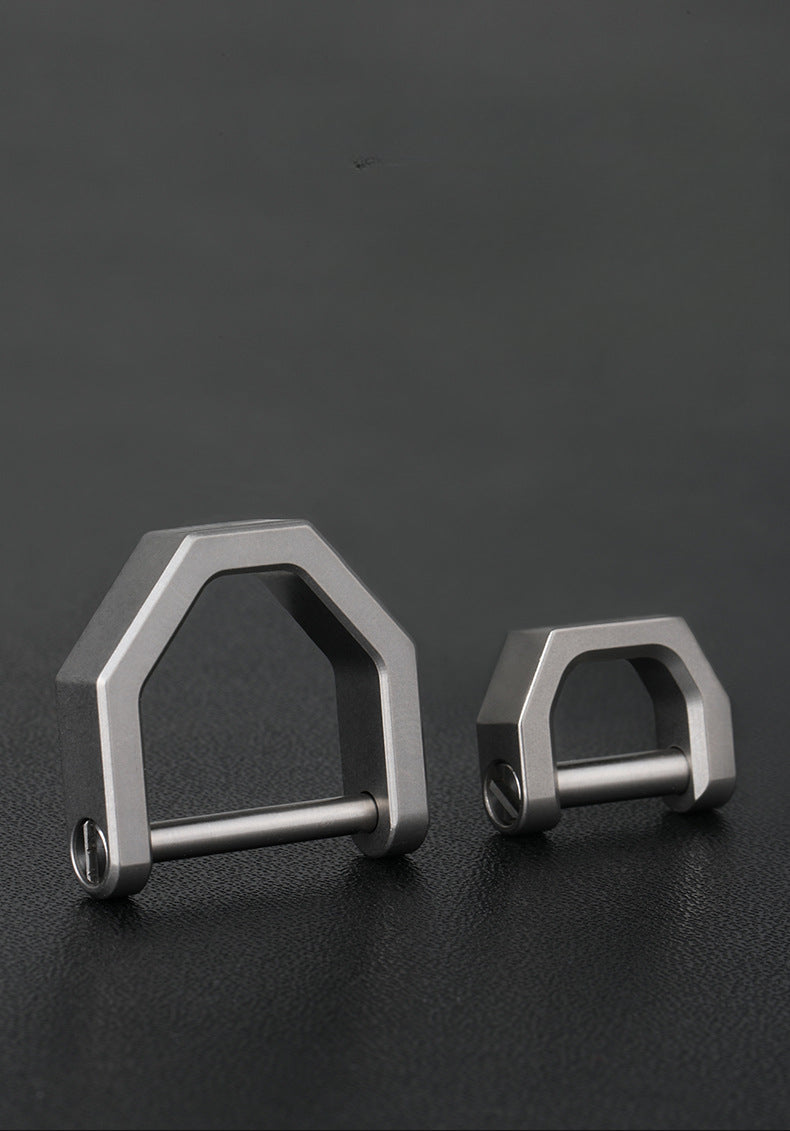 Multipurpose Titanium Horseshoe Keychain