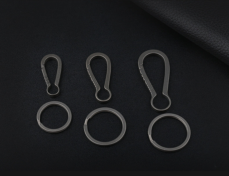 Minimalist Titanium Keychain Clip Key Ring Holder