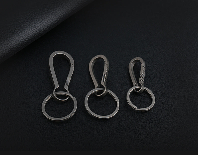Minimalist Titanium Keychain Clip Key Ring Holder