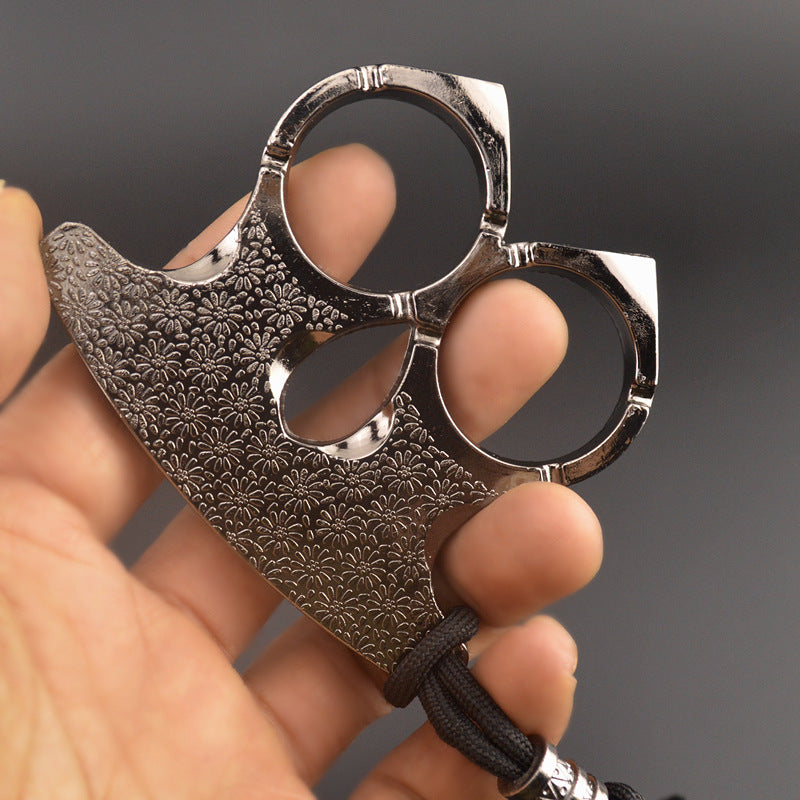 Zinc Alloy Two-Finger EDC Ring | Self-Defense Keychain & Bottle Opener