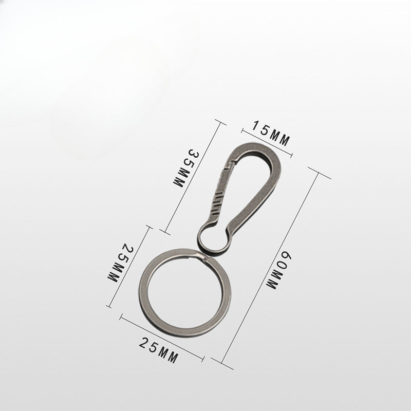 Minimalist Titanium Keychain Clip Key Ring Holder