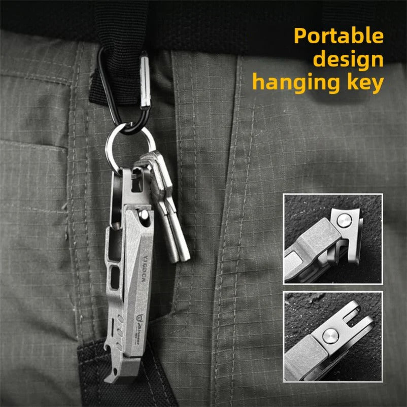 Multifunctional Titanium Alloy Nail Clippers Bottle Opening Tool