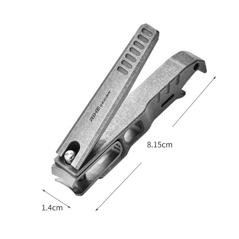 Multifunctional Titanium Alloy Nail Clippers Bottle Opening Tool