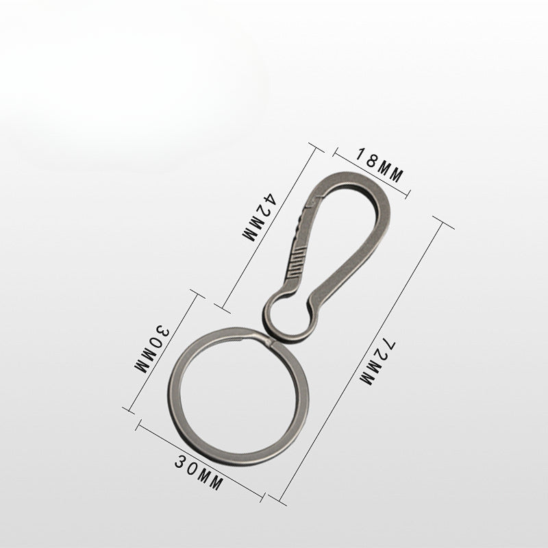 Minimalist Titanium Keychain Clip Key Ring Holder