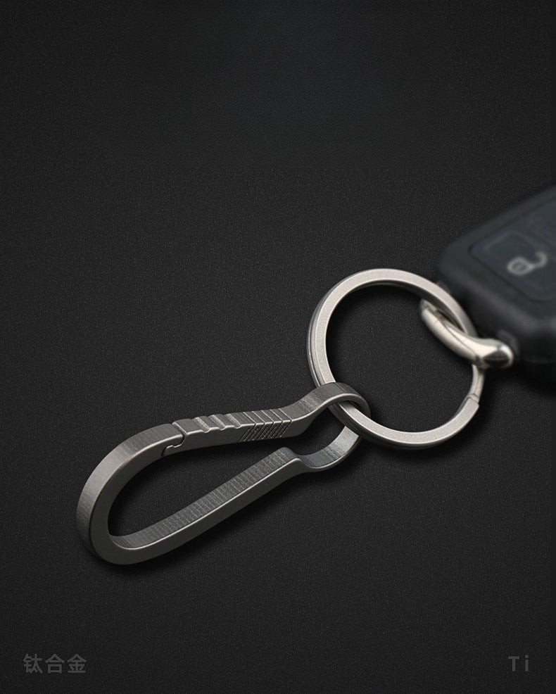 Minimalist Titanium Keychain Clip Key Ring Holder