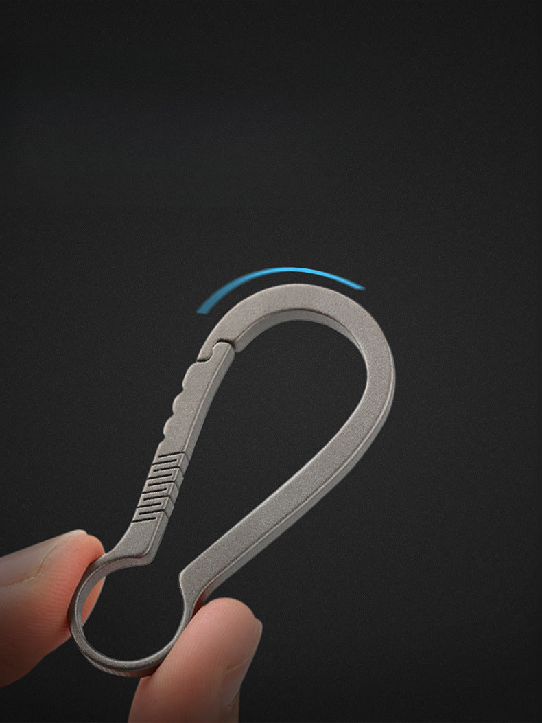 Minimalist Titanium Keychain Clip Key Ring Holder
