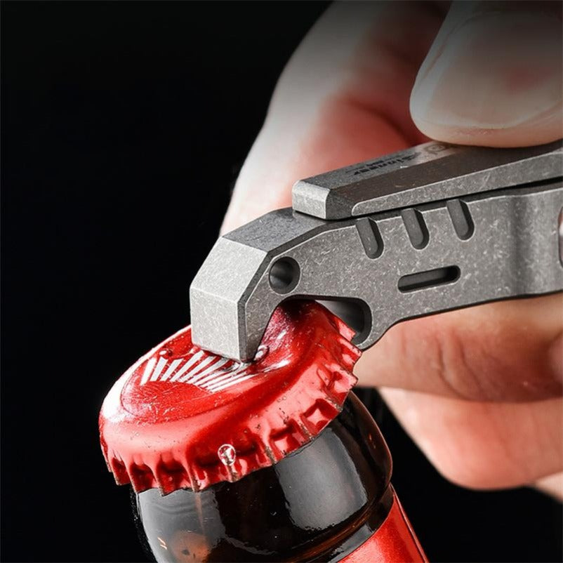 Multifunctional Titanium Alloy Nail Clippers Bottle Opening Tool