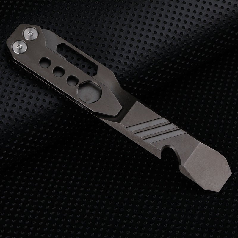 Titanium Alloy with Waist Clip Crowbar Open Bottle Wrench Tool