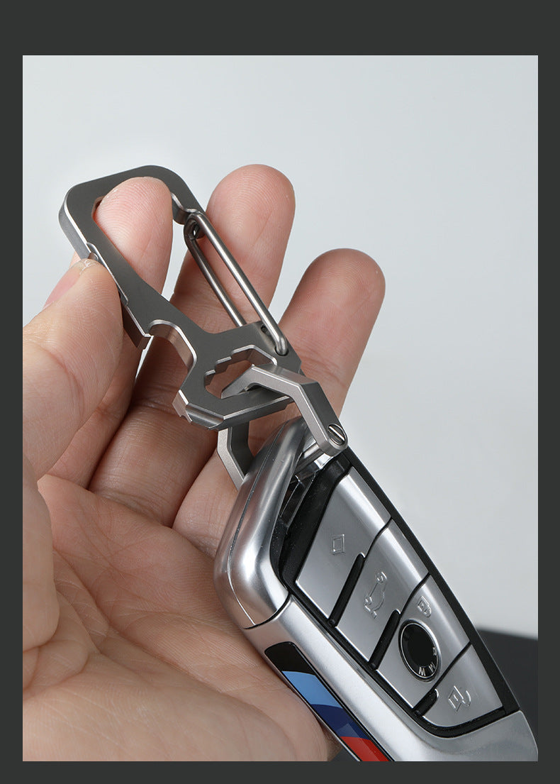 Multipurpose Titanium Horseshoe Keychain