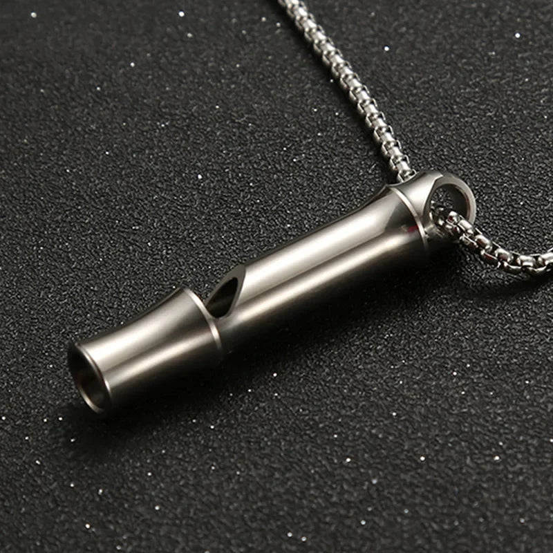 Titanium Single Tube Whistle High Decibel Outdoor Survival EDC