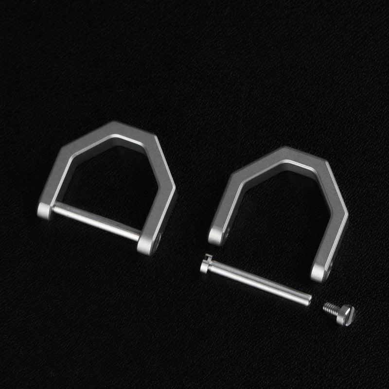Multipurpose Titanium Horseshoe Keychain
