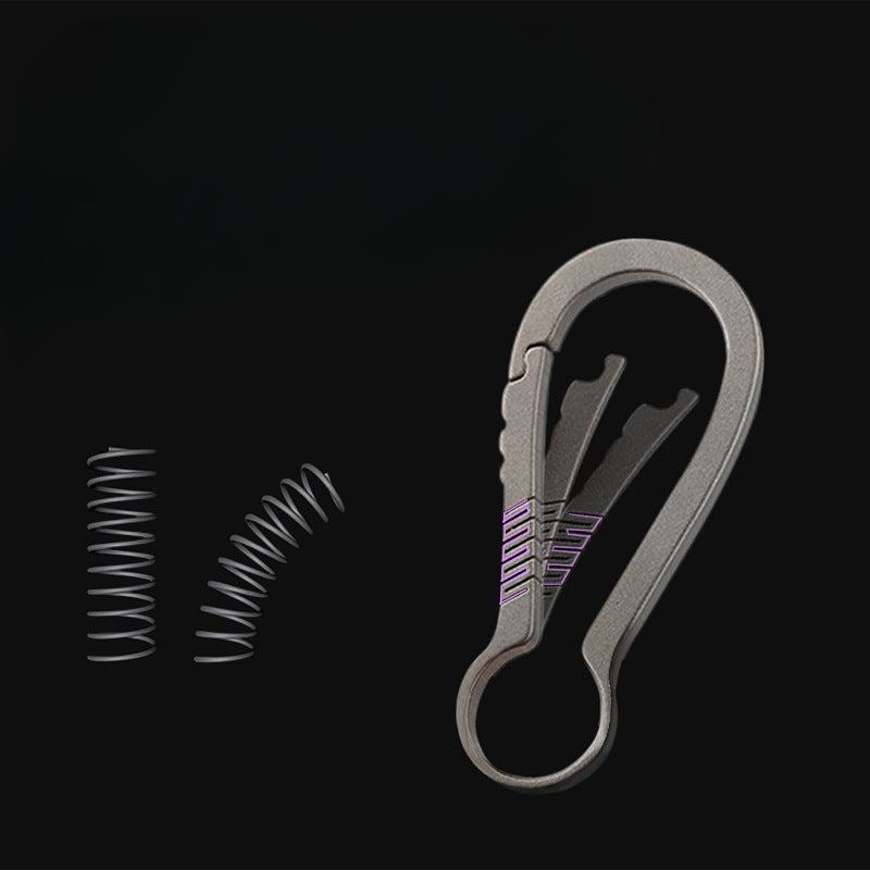 Minimalist Titanium Keychain Clip Key Ring Holder