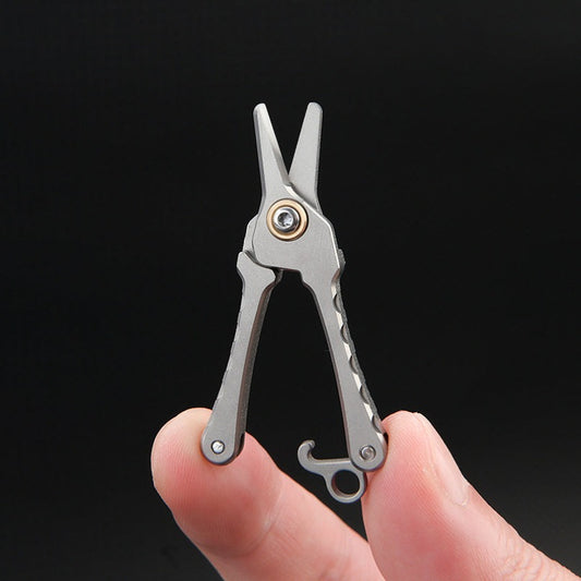 Mini Titanium Scissors Keychain Pendant Fishing Scissors Shave