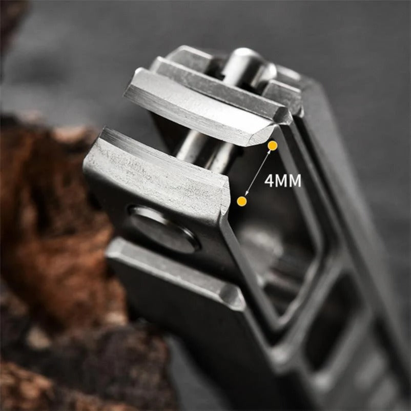 Multifunctional Titanium Alloy Nail Clippers Bottle Opening Tool