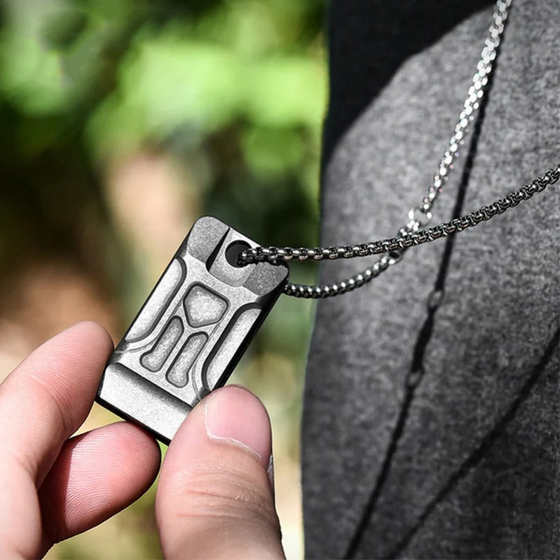 Mini High Decibel Titanium Whistle Double Barrel
