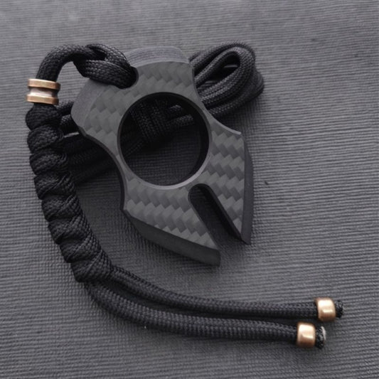 Carbon Fiber Various Styles Single Finger Keychain Backpack Outdoor Tool