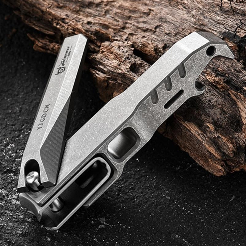 Multifunctional Titanium Alloy Nail Clippers Bottle Opening Tool