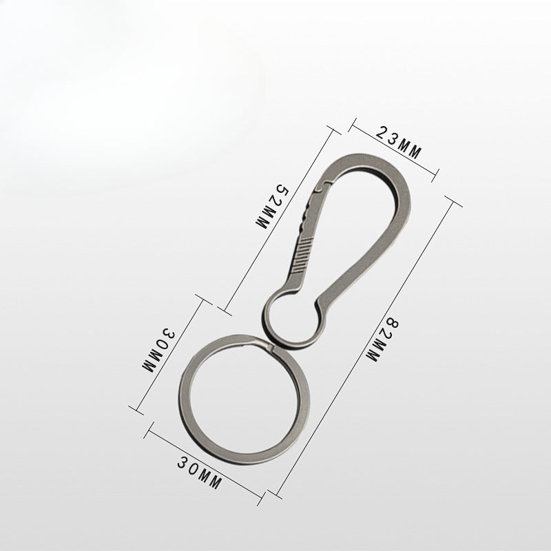 Minimalist Titanium Keychain Clip Key Ring Holder