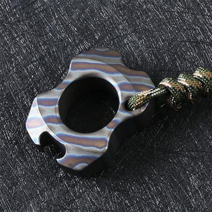 Mini Titanium Colorfully Safety Gear Bottle Opener Pendant