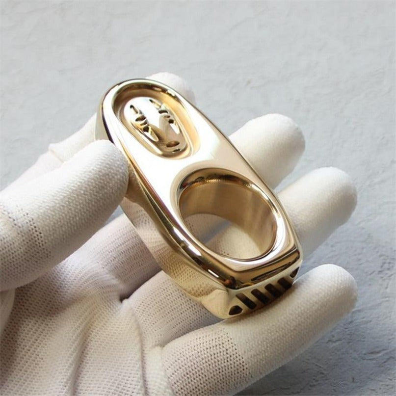 Brass Backpack Mini Exquisite Brass One Hole EDC Outdoor Tool