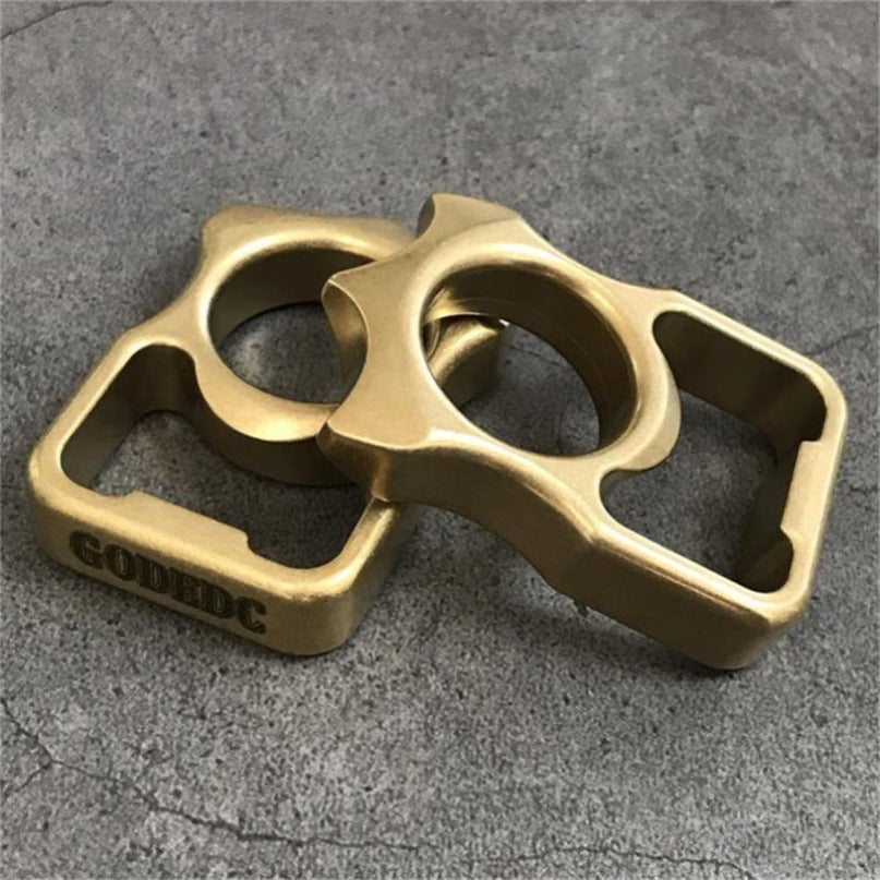 Brass Stonewashed Brass GOODEDC Bottle Opening EDC Keychain Tool