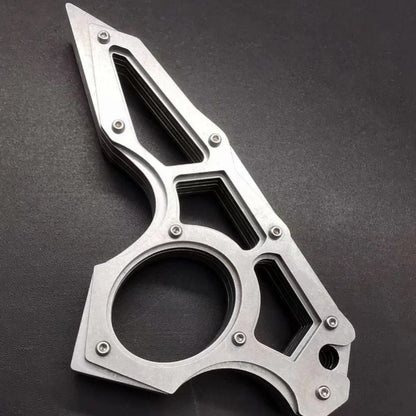 Single Hole Dragon Teeth Steel Outdoor EDC Tool
