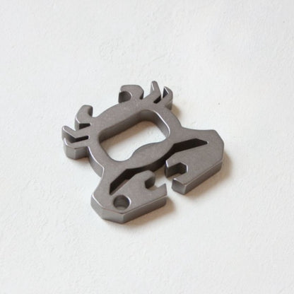 Titanium Crab Titanium Bottle Opener EDC Keychain Backpack Tool