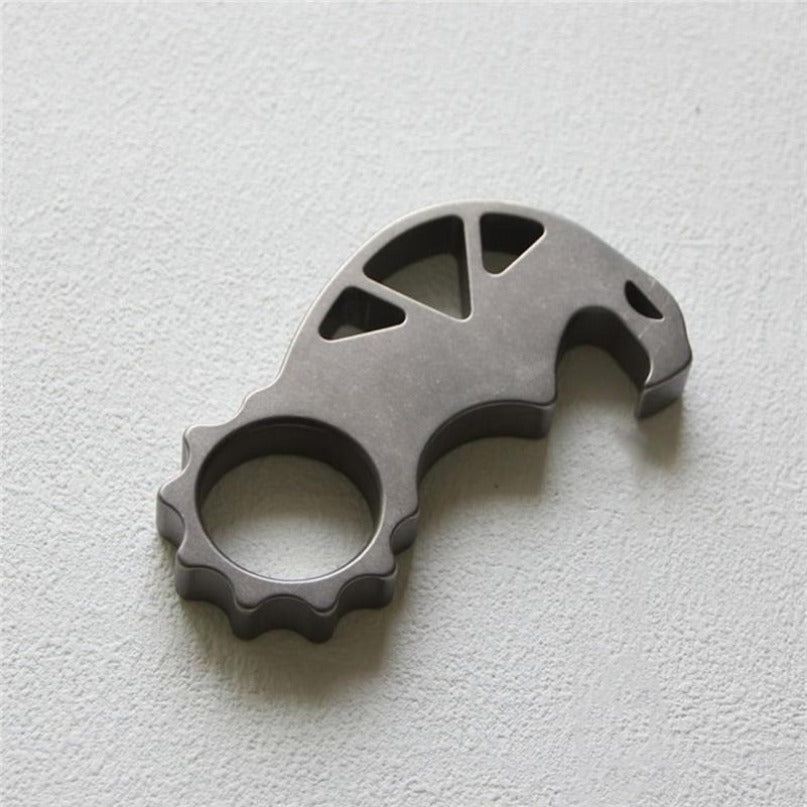 Titanium Monster Titanium Bottle Opener Multifunctional Keychain EDC Backpack Tool