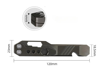 Titanium Alloy with Waist Clip Crowbar Open Bottle Wrench Tool