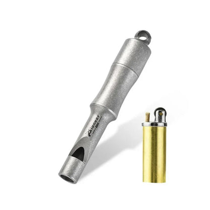 Titanium Whistle Storage Bin Waterproof Capsule Pill Box