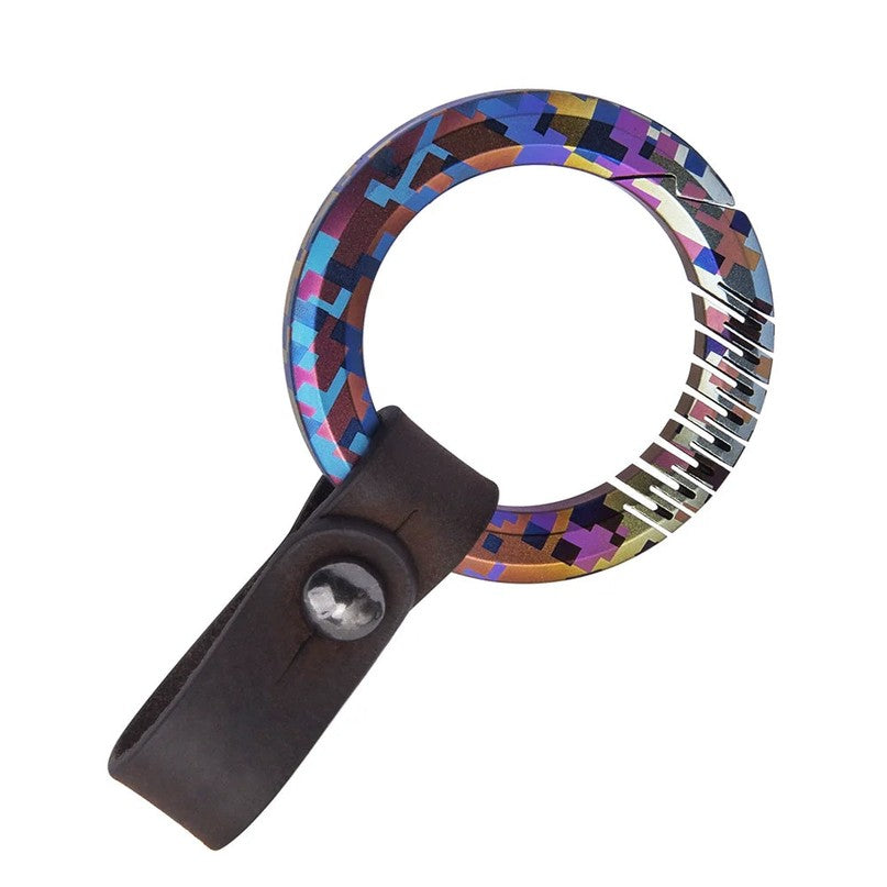 Titanium Mosaic Pattern Colorful Keychain
