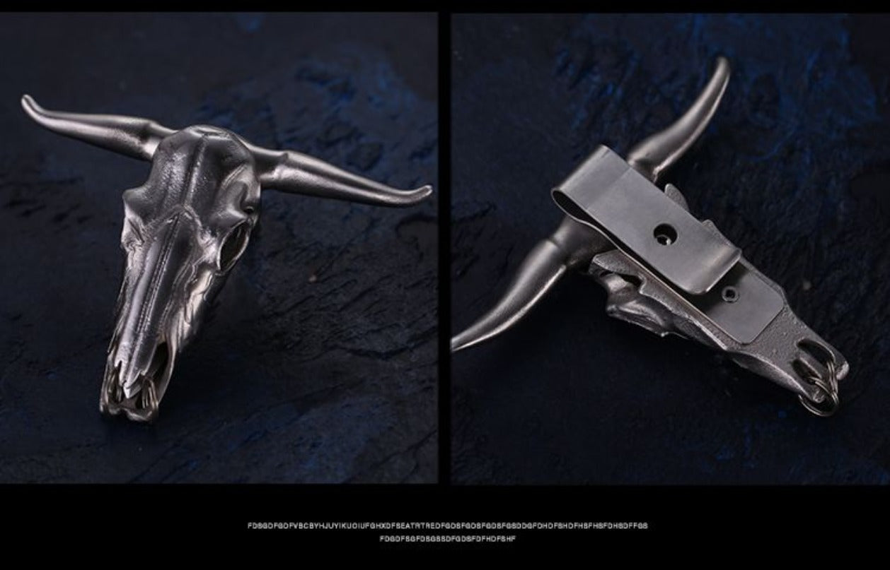 Bull-head Keychain Pendant Mini Knife EDC