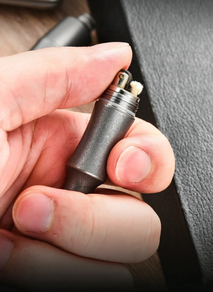 Titanium Whistle Storage Bin Waterproof Capsule Pill Box