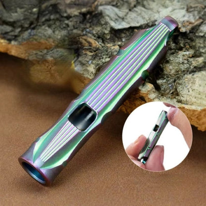 Titanium Alloy High Audio Single Tube Whistle Outdoor Survival