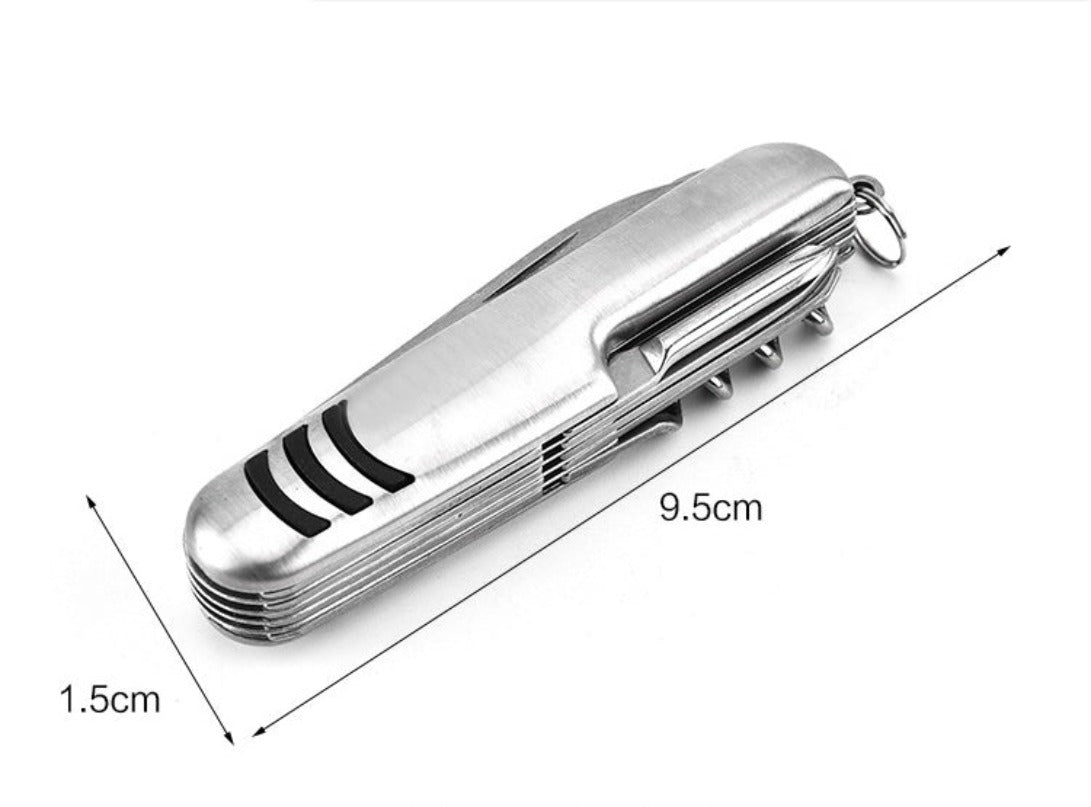 Multifunctional Folding Knife Bottle Opener Scissors Saw EDC