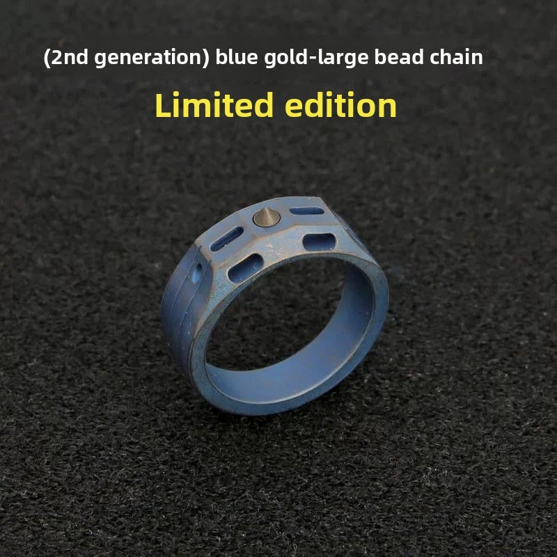Titanium Alloy Tactical Self-defense Ring Edc Finger Tiger Tungsten - - Titanium EDC Tools