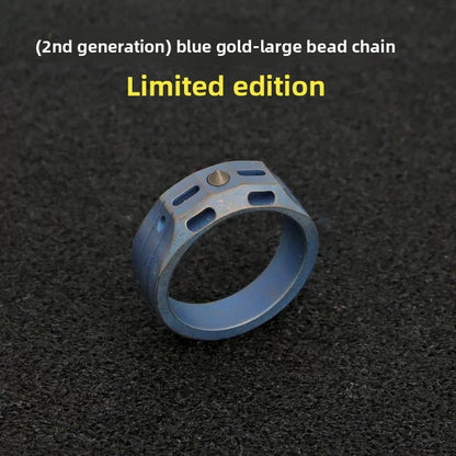 Titanium Alloy Tactical Self-defense Ring Edc Finger Tiger Tungsten - - Titanium EDC Tools
