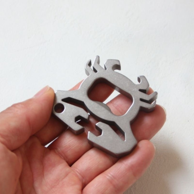Titanium Crab Titanium Bottle Opener EDC Keychain Backpack Tool