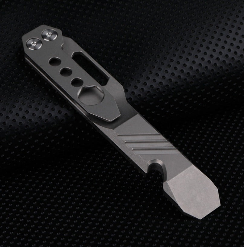 Titanium Alloy with Waist Clip Crowbar Open Bottle Wrench Tool