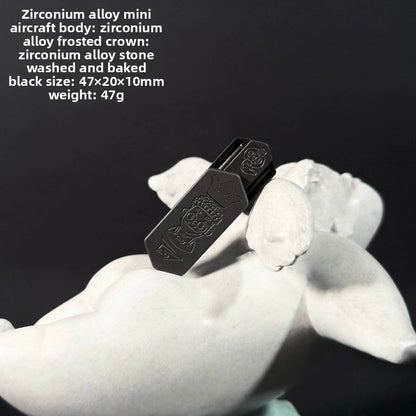 Zaclab PEI Small Plane Push Card Dream Boldly - Titanium EDC Tools