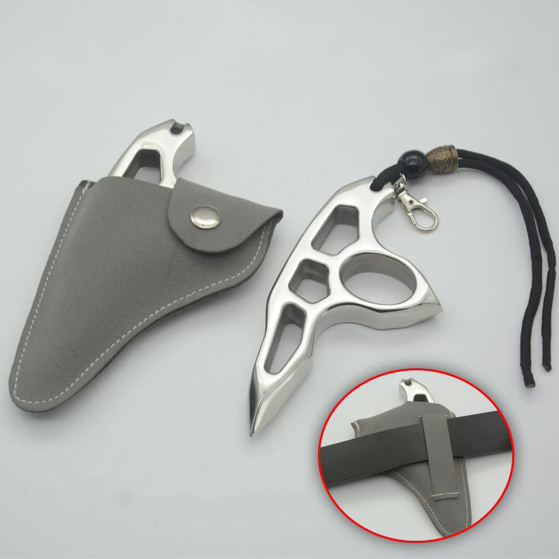 Steel Thickened Single Hole EDC Tool Optional Binding Rope