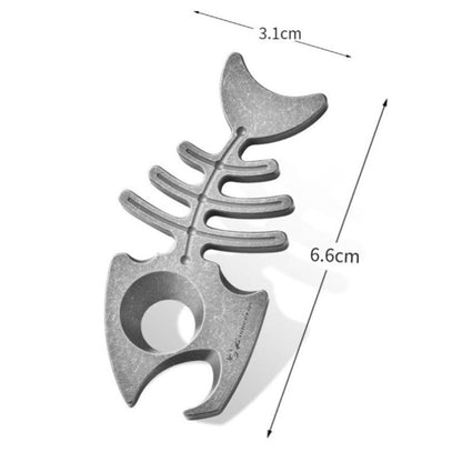 Titanium Bottle Opener Multifunctional Rope Hole Titanium EDC Tool Backpack