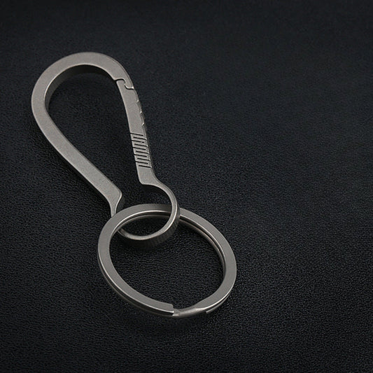 Minimalist Titanium Keychain Clip Key Ring Holder